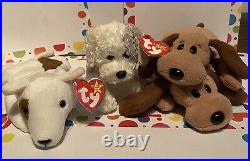 Lot TY Beanie Babies Rare Set 21 Dogs, Mostly Mint Condition See Description