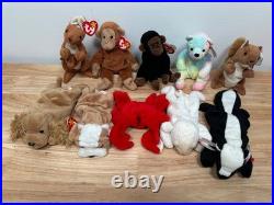 Lot of (10) Ty Beanie Babies Rare with Original Tags Good Condition