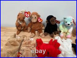Lot of (10) Ty Beanie Babies Rare with Original Tags Good Condition