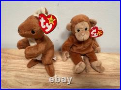 Lot of (10) Ty Beanie Babies Rare with Original Tags Good Condition
