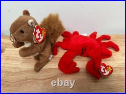 Lot of (10) Ty Beanie Babies Rare with Original Tags Good Condition