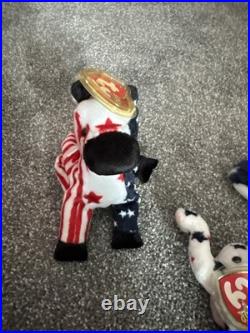 Lot of 15. TY Beanie Baby Patriot Bear America set-Rare & Original! Has all tag