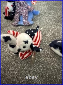 Lot of 15. TY Beanie Baby Patriot Bear America set-Rare & Original! Has all tag