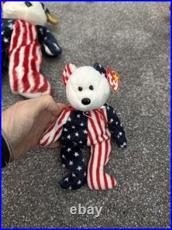 Lot of 15. TY Beanie Baby Patriot Bear America set-Rare & Original! Has all tag