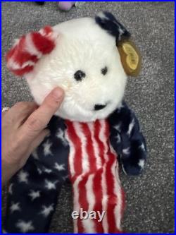 Lot of 15. TY Beanie Baby Patriot Bear America set-Rare & Original! Has all tag