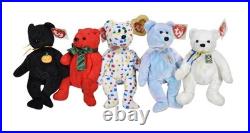 Lot of 25 Assorted Plush Ty Beanie Babies Rare Bear with Tag Protectors New
