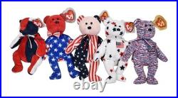 Lot of 25 Assorted Plush Ty Beanie Babies Rare Bear with Tag Protectors New