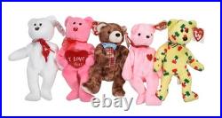 Lot of 25 Assorted Plush Ty Beanie Babies Rare Bear with Tag Protectors New