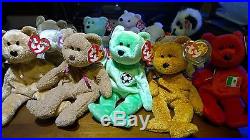Lot of 27 rare'97 retired Princess Diana Bear RARE old Ty beanie babies Bears