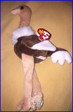 Lot of 3 Ultra Rare TY Beanie Babies. Stretch, Pinky, Twigs. Fantastic Trio