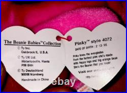 Lot of 3 Ultra Rare TY Beanie Babies. Stretch, Pinky, Twigs. Fantastic Trio