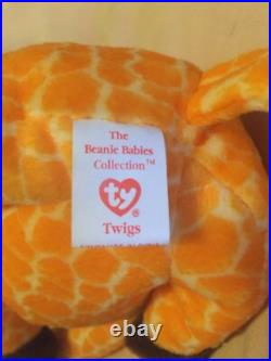 Lot of 3 Ultra Rare TY Beanie Babies. Stretch, Pinky, Twigs. Fantastic Trio