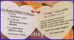 Lot of 3 Ultra Rare TY Beanie Babies. Stretch, Pinky, Twigs. Fantastic Trio