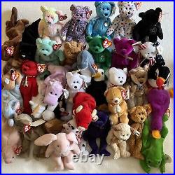 Lot of 36 Vintage Retired Rare TY Beanie Babies W Tags Collection Collectible