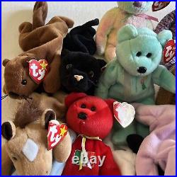 Lot of 36 Vintage Retired Rare TY Beanie Babies W Tags Collection Collectible