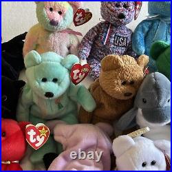 Lot of 36 Vintage Retired Rare TY Beanie Babies W Tags Collection Collectible