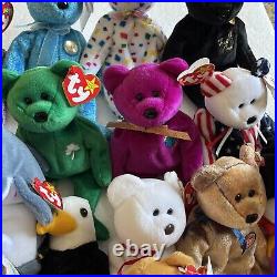 Lot of 36 Vintage Retired Rare TY Beanie Babies W Tags Collection Collectible