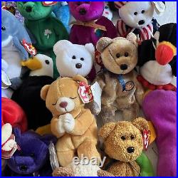 Lot of 36 Vintage Retired Rare TY Beanie Babies W Tags Collection Collectible