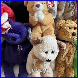 Lot of 36 Vintage Retired Rare TY Beanie Babies W Tags Collection Collectible