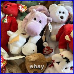 Lot of 36 Vintage Retired Rare TY Beanie Babies W Tags Collection Collectible