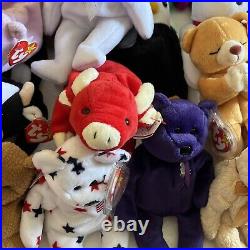 Lot of 36 Vintage Retired Rare TY Beanie Babies W Tags Collection Collectible