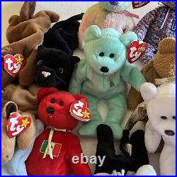 Lot of 36 Vintage Retired Rare TY Beanie Babies W Tags Collection Collectible