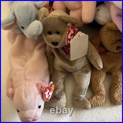 Lot of 36 Vintage Retired Rare TY Beanie Babies W Tags Collection Collectible