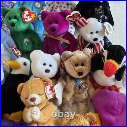 Lot of 36 Vintage Retired Rare TY Beanie Babies W Tags Collection Collectible