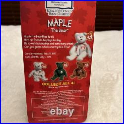 MAPLE THE BEAR RARE ERRORS 1993 OAKBROOK 1996 McDONALDS TY BEANIE BABY NIP MAPLE THE BEAR RARE ERRORS 1993 OAKBROOK 1996 McDONALDS TY BEANIE BABY NIP
