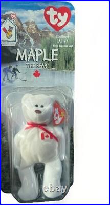MAPLE The Bear 1999 McDonald's TY BEANIE BABY With Rare Errors 1993 Oakbrook