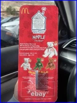 MAPLE The Bear 1999 McDonald's TY BEANIE BABY With Rare Errors 1993 Oakbrook