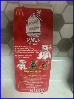 MAPLE The Bear Rare Ty Beanie Baby (With Errors), Never Opened, In box