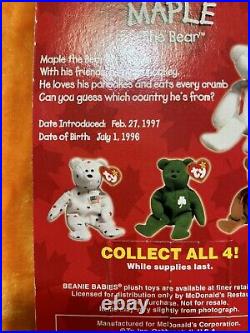 MAPLE The Bear Rare Ty Beanie Baby (With Errors), Never Opened, In box