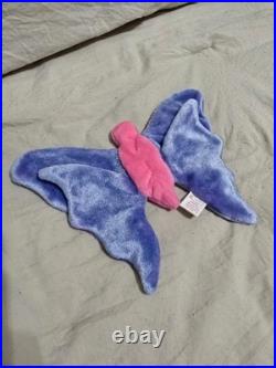 MINT CONDITON! TY Beanie Baby Flitter the Butterfly with RARE Tag Errors