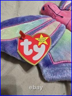 MINT CONDITON! TY Beanie Baby Flitter the Butterfly with RARE Tag Errors