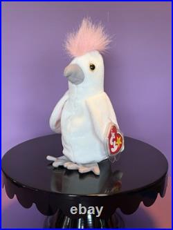MINT RARE Ty Beanie Baby Kuku the Cockatoo with Errors BEAUTIFUL