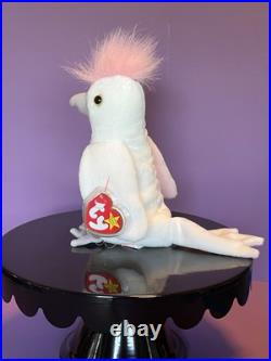 MINT RARE Ty Beanie Baby Kuku the Cockatoo with Errors BEAUTIFUL