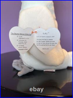 MINT RARE Ty Beanie Baby Kuku the Cockatoo with Errors BEAUTIFUL