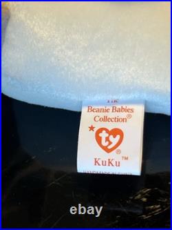 MINT RARE Ty Beanie Baby Kuku the Cockatoo with Errors BEAUTIFUL