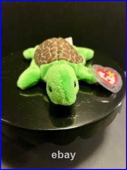 MINT RARE Ty Original Beanie Baby Speedy The Turtle Style Number With Tag Errors