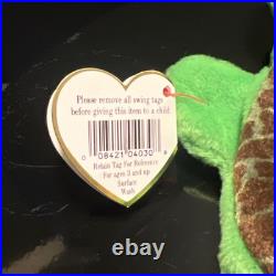 MINT RARE Ty Original Beanie Baby Speedy The Turtle Style Number With Tag Errors