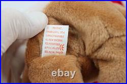 MINT Rare 1997 Holiday TEDDY Ty Beanie Baby BROWN Nose PVC Pellets TAG ERRORS