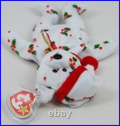 MINT Rare 1998 Holiday TEDDY Ty Beanie Baby PE Pellets TAG ERRORS
