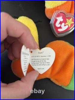 MINT Rare Ty Beanie Baby Inch the Worm with Tag Errors Retired