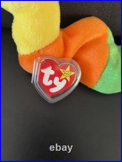 MINT Rare Ty Beanie Baby Inch the Worm with Tag Errors Retired