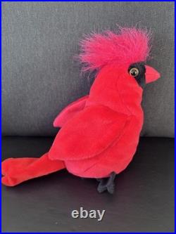 MINT! TY BEANIE BABY Mac The Cardinal Rare 1998 Retired With ERRORS