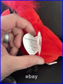 MINT! TY BEANIE BABY Mac The Cardinal Rare 1998 Retired With ERRORS