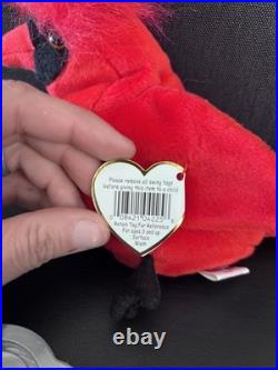 MINT! TY BEANIE BABY Mac The Cardinal Rare 1998 Retired With ERRORS