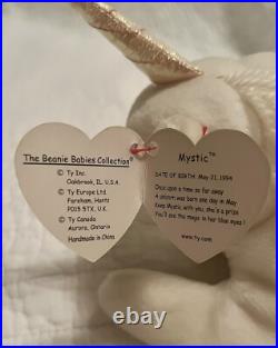 MYSTIC The Unicorn Rare TY Beanie Baby with Errors