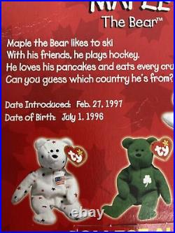 Maple The Bear -1999 McDonald's Ty Beanie Baby With Rare Errors 1993